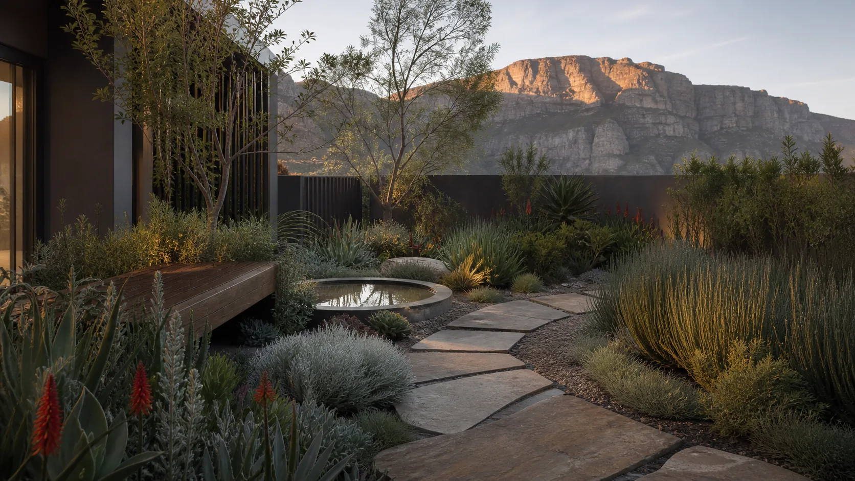 Cape Town indigenous courtyard landscape